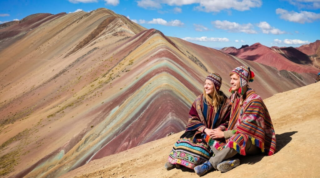 Vinicunca - Turistas Sentados